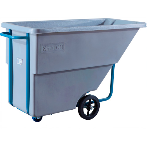 Chariot basculeur en acier, Poly&eacute;thyl&egrave;ne, 0,625 vg³, Capacit&eacute; de charge de 850 lb Nassau Supply