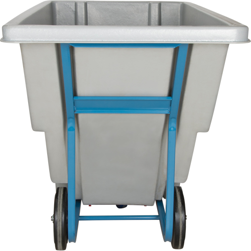 Chariot basculeur en acier, Poly&eacute;thyl&egrave;ne, 0,625 vg³, Capacit&eacute; de charge de 850 lb Nassau Supply