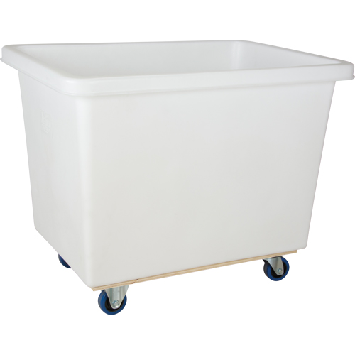 Chariot-caisse en &agrave; parois effil&eacute;es, Poly&eacute;thyl&egrave;ne blanc, 43" lo x 30" la x 34" h, Volume 16 pi³, Capacit&eacute; 600 lb Nassau Supply