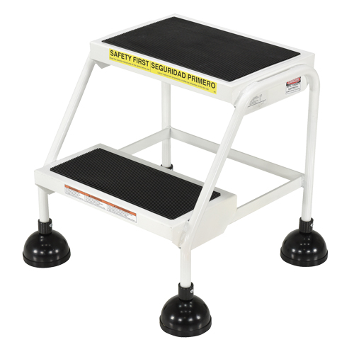 Stop-Step Ladders, 2 Steps, 16" Step Width, 18-9/16" Platform Height, Steel Nassau Supply