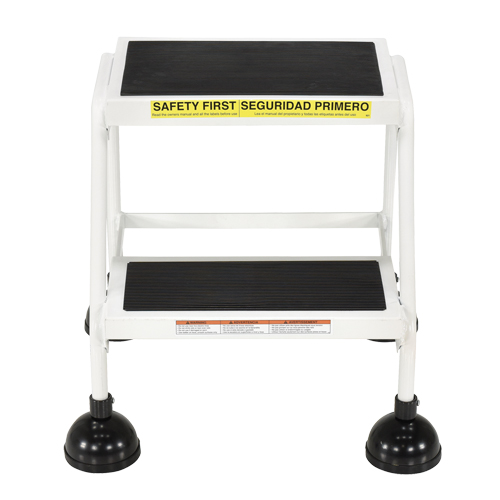 Stop-Step Ladders, 2 Steps, 16" Step Width, 18-9/16" Platform Height, Steel Nassau Supply