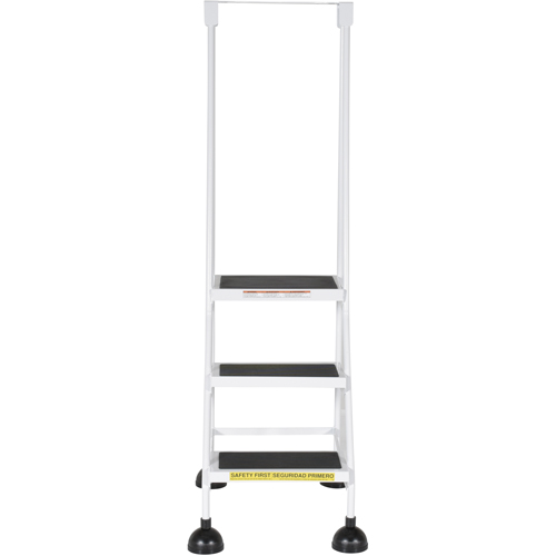 &eacute;chelles Stop-Step, 3 marches, Largeur de la marche 16", Hauteur de la plateforme 28-11/16", Acier Nassau Supply