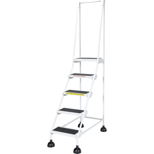 Light-Duty Stop-Step Ladders, 5 Steps, 16" Step Width, 47-11/16" Platform Height, Steel Nassau Supply