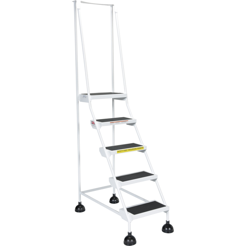 Light-Duty Stop-Step Ladders, 5 Steps, 16" Step Width, 47-11/16" Platform Height, Steel Nassau Supply