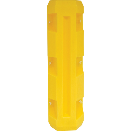 Slim Column Protector, 5" x 5" Inside Opening, 12" L x 12" W x 42" H, Yellow Nassau Supply