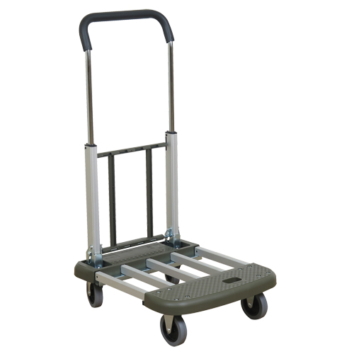Chariot &agrave; plateforme t&eacute;l&eacute;pliante, Aluminium, 330 lb, 29-1/2" lo x 17-1/2" la, Hauteur 36-1/2" Nassau Supply