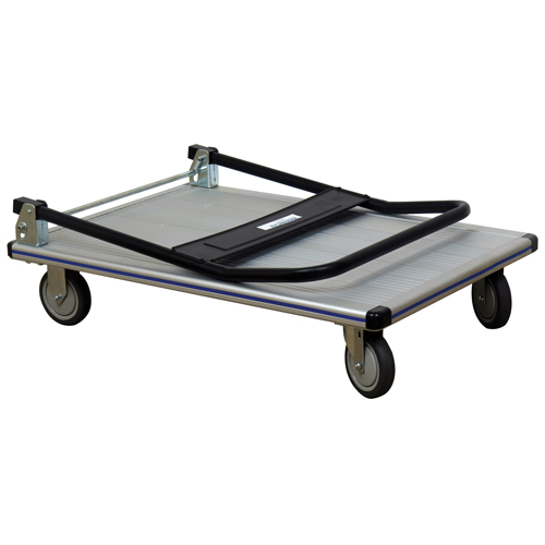 Chariot &agrave; plateforme avec poign&eacute;e pliante, Aluminium, 550 lb, 35-1/2" lo x 24" la, Hauteur 35-1/2" Nassau Supply