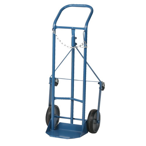 Chariot professionnel CC-1 pour bouteille de gaz, Roues Caoutchouc moul&eacute;, Base de 9" la x 7-1/4" lo, 250 lb Nassau Supply