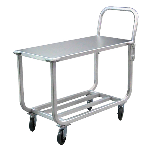 Chariot en aluminium &agrave; plateforme tubulaire, 700 lb Capacit&eacute;, Aluminium, 19" la x 42" ha x 46" p, Bordure vers le bas Nassau Supply