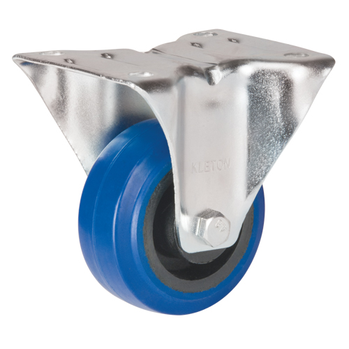 Roulette bleue, Fixe, 3" (76 mm), Caoutchouc, 285 lb (129 kg) Nassau Supply
