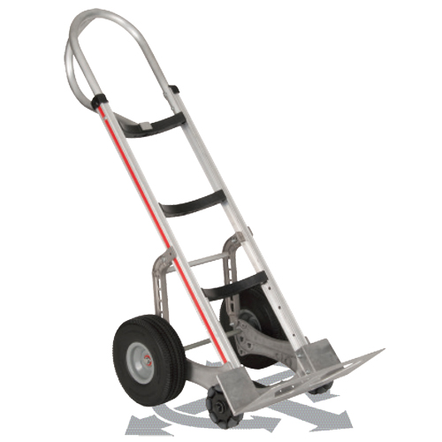 Self-Stabilizing Hand Truck, P-Handle Handle, Aluminum, 55'' Height, 500 lbs. Capacity Nassau Supply