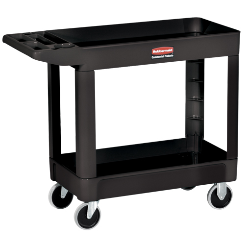 Heavy-Duty Utility Cart - 4500-89, 2 Tiers, 18" x 33-1/4" x 39", 500 lbs. Capacity Nassau Supply