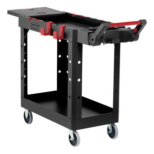 Chariot utilitaire robuste et polyvalent, 2 tiers, 17-3/4" x 36" x 46-1/5", Capacit&eacute; 500 lb Nassau Supply