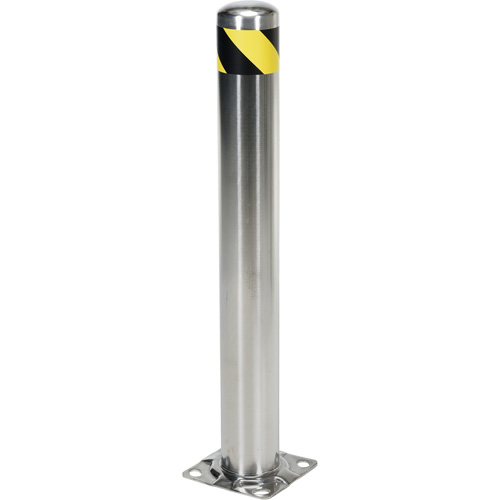 Butoir de s&eacute;curit&eacute;, Acier inoxydable, 36" h x 8" la, Argent Nassau Supply