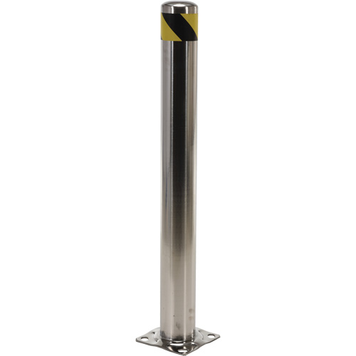 Butoir de s&eacute;curit&eacute;, Acier inoxydable, 42" h x 8" la, Argent Nassau Supply