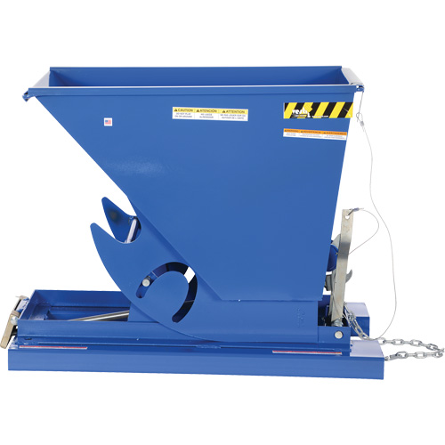 Self-Dumping Hopper, Steel, 1/3 cu.yd., Blue Nassau Supply