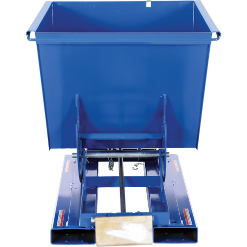 Self-Dumping Hopper, Steel, 1/2 cu.yd., Blue Nassau Supply