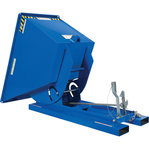 Self-Dumping Hopper, Steel, 3/4 cu.yd., Blue Nassau Supply