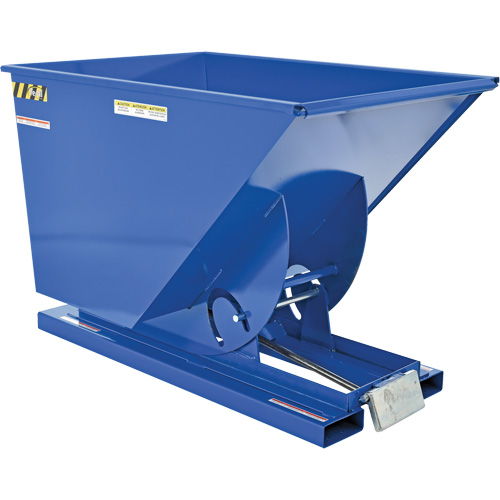 Conteneur autobasculeur, Acier, 1 vg³, Bleu Nassau Supply