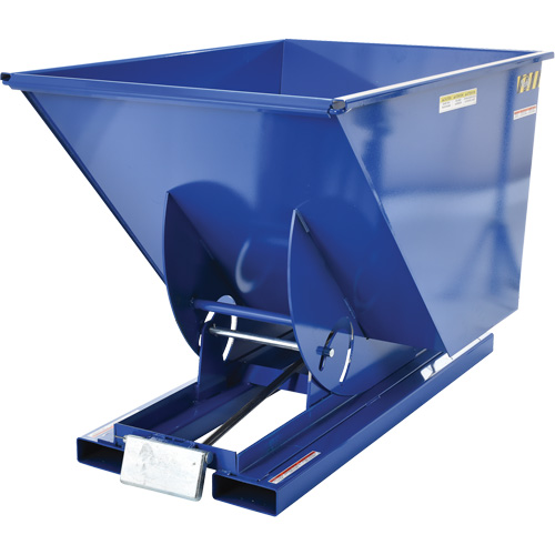 Conteneur autobasculeur, Acier, 1 vg³, Bleu Nassau Supply