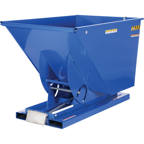 Conteneur autobasculeur, Acier, 1-1/2 vg³, Bleu Nassau Supply