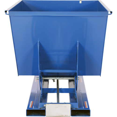 Conteneur autobasculeur, Acier, 1-1/2 vg³, Bleu Nassau Supply