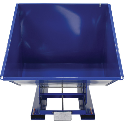 Self-Dumping Hopper, Steel, 2 cu.yd., Blue Nassau Supply