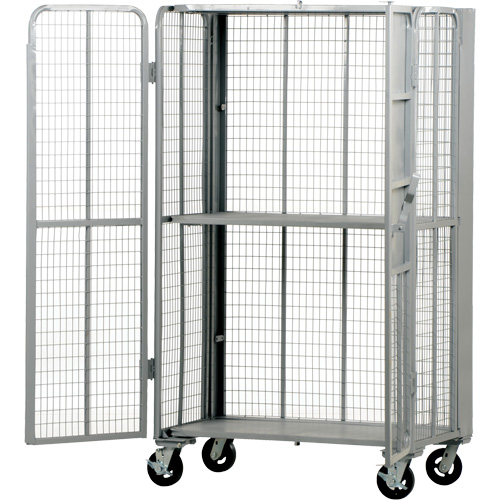 Chariot de s&eacute;curit&eacute; escamotable de s&eacute;rie FST, 1 niveaux, 27" lo x 45" la x 77" h, Cap. 2000 lb Nassau Supply