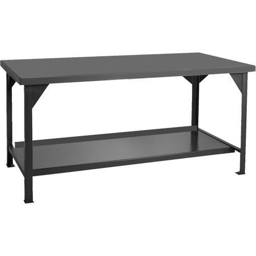 Heavy-Duty Workbench, 48" W x 30" D x 34" H, 4000 lbs. Capacity Nassau Supply