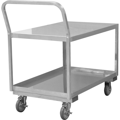 Industrial Grade Low Profile Shop Cart, 2 Tiers, 24-1/8" W x 40-3/4" D x 38-1/8" H, 1200 lbs. Cap. Nassau Supply