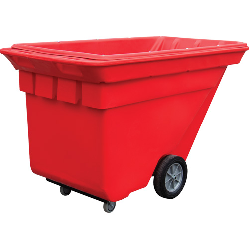 Chariot basculeur Techtruck, Poly&eacute;thyl&egrave;ne, 5/8 vg³, Capacit&eacute; de charge de 1000 lb Nassau Supply