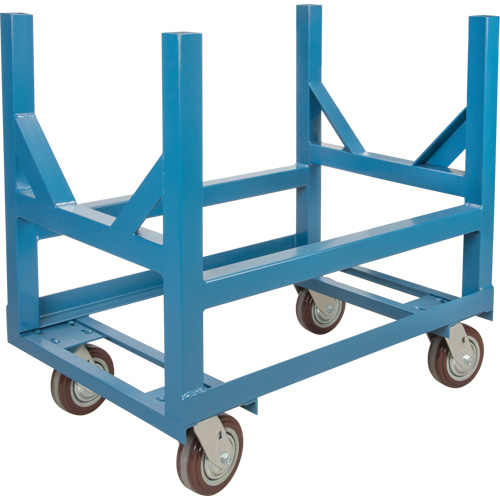 Chariot &agrave; berceaux pour tuyaux et barres, 36" lo x 24" la x 34" h, Capacit&eacute; de 2500 lb, Roue Polyur&eacute;thane Nassau Supply