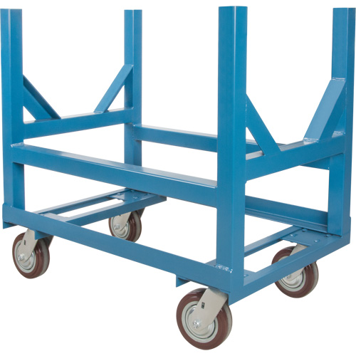 Chariot &agrave; berceaux pour tuyaux et barres, 36" lo x 24" la x 34" h, Capacit&eacute; de 2500 lb, Roue Polyur&eacute;thane Nassau Supply
