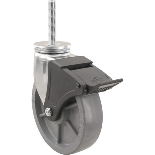 Roulette Emaxx Envirothane, Pivotant avec frein, Diam&egrave;tre 8" (203,2 mm), Capacit&eacute; 1200 lb (544,3 kg) Nassau Supply