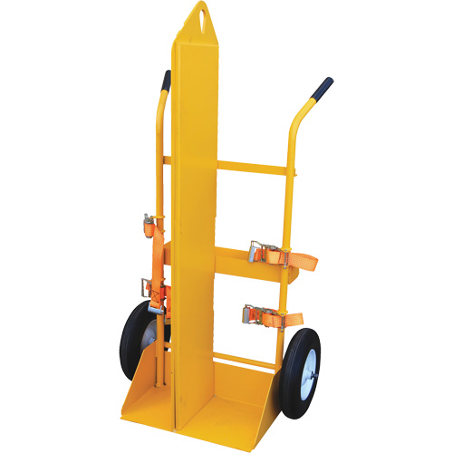 Welding Cylinder Torch Cart, Foam-Filled Wheels, 23-1/8" W x 22-13/16" L Base, 500 lbs. Nassau Supply