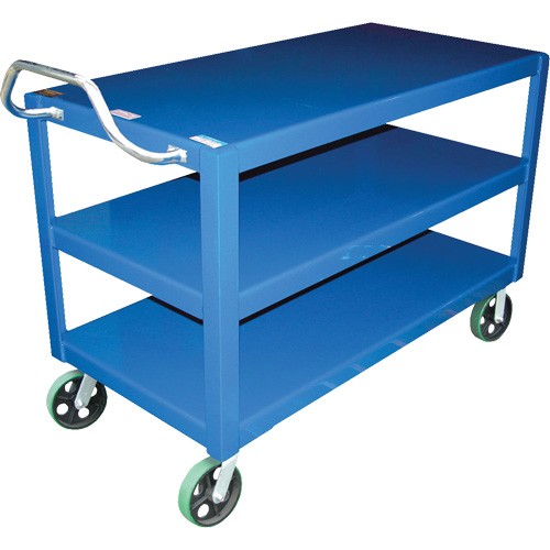 Ergo-Handle Cart, 4000 lbs. Capacity, Steel, 24-1/2" W x 41" H x 54-7/8" D, Lip Down Nassau Supply