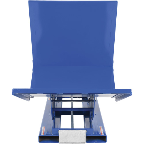 Open Sided Hopper, Steel, 1 cu.yd., Blue Nassau Supply