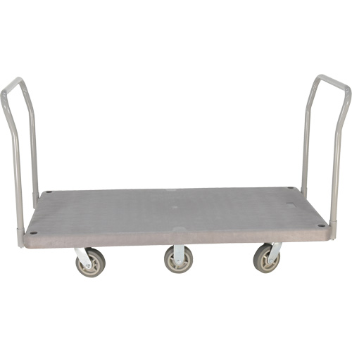 Chariot &agrave; plateforme en plastique robuste, 60" lo x 30" la, 3000 lb cap, Roues Polyur&eacute;thane Nassau Supply