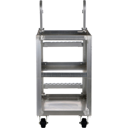 Chariot de pr&eacute;l&egrave;vement de stock, Aluminium, 21-7/8" la x 40" p, 3 tablettes, Capacit&eacute; 660 lb Nassau Supply