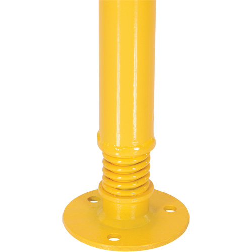 Borne de protection &agrave; ressort, Acier, 42" h x 2-1/8" la, Jaune Nassau Supply