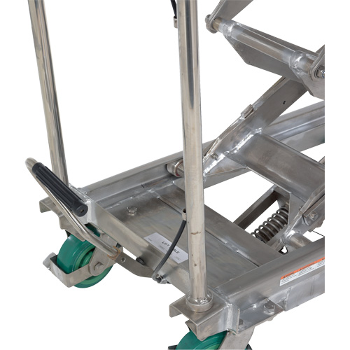 Manual Hydraulic Scissor Lift Table, 36-1/4" L x 19-3/8" W, Stainless Steel, 600 lbs. Capacity Nassau Supply