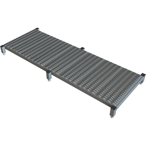 Plateforme de travail en une &eacute;tape &agrave; hauteur r&eacute;glable, 24" la x 71" pr, Capacit&eacute; de 800 lb, Enti&egrave;rement soud&eacute; Nassau Supply