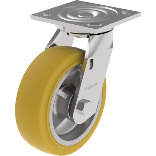 Roulette &agrave; usage moyen de s&eacute;rie 21, Pivotant, 4" (101,6 mm), Ur&eacute;thane, 700 lb (317 kg) Nassau Supply