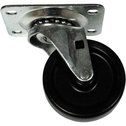 Roulette &agrave; plaque pivotante pour bacs mobiles pour ingr&eacute;dients Nassau Supply