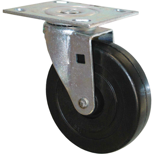Roulette pivotante en caoutchouc pour chariot &agrave; plateforme Nassau Supply