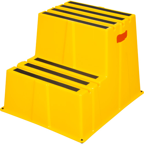 Industrial Step Stool, 2 Steps, 26" x 22-7/16" x 19-11/16" High Nassau Supply