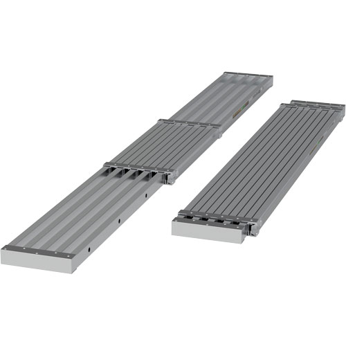 Telescoping Work Plank, 108" W x 12" D, 250 lbs. Capacity, Knocked Down Nassau Supply