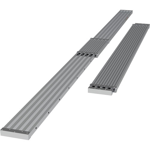 Telescoping Work Plank, 204" W x 12" D, 250 lbs. Capacity, Knocked Down Nassau Supply