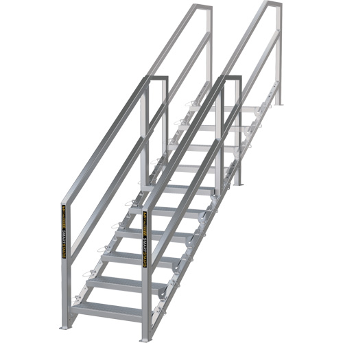SmartStairs 6-10 Steps Modular Construction Stair System, 75" H Nassau Supply