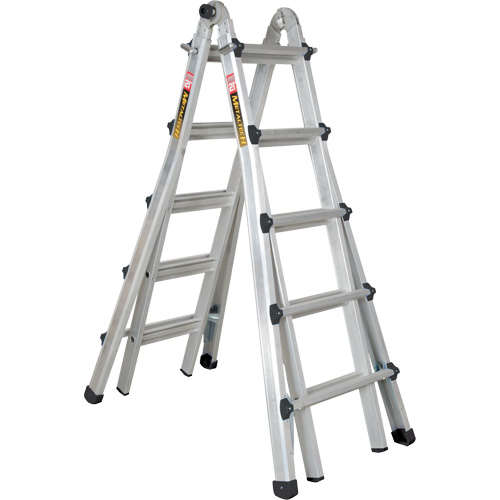 Telescoping Multi-Position Ladder, Aluminum, 300 lbs., CSA Grade 1A Nassau Supply